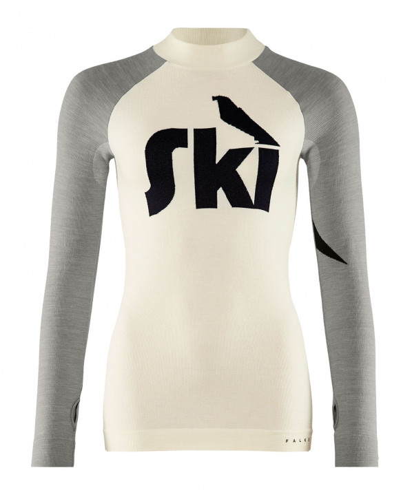 ski shop Paris : Falke Anniversary women's base layer shirt  Gender:Women Couleur:White 