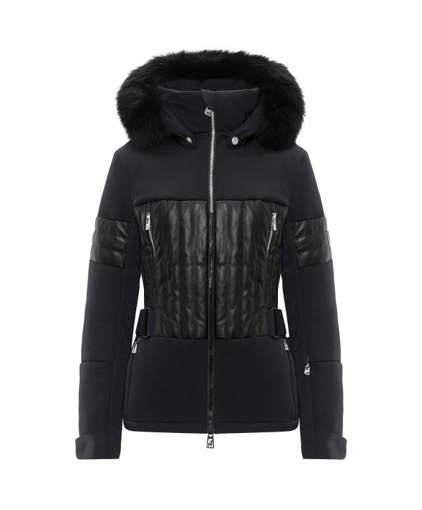 Veste de Ski Femme Aggi cuir & Fourrure