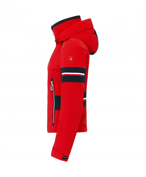 Magasin ski Paris : Veste de ski femme Mavie & fourrure  Coupe:Femme Couleur:Rouge 