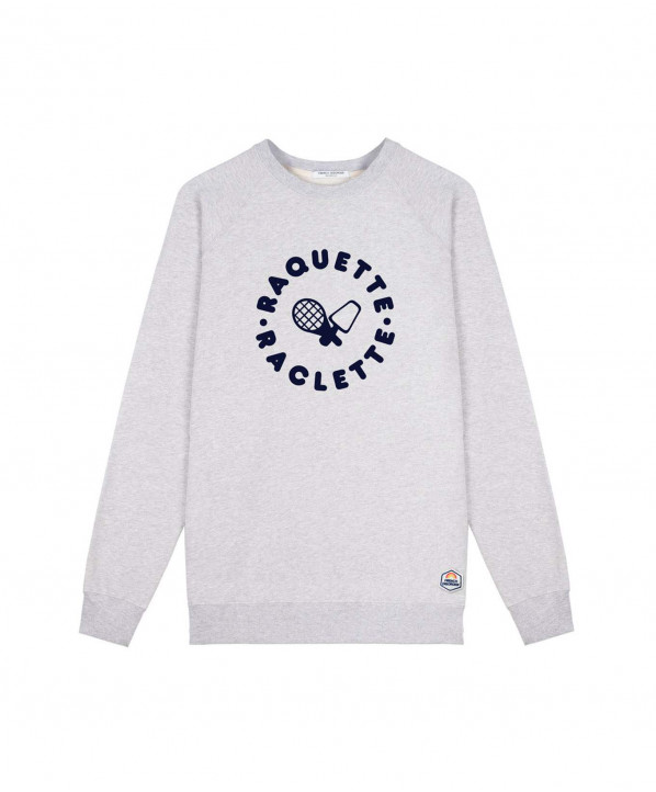 ski shop Paris : Sweatshirt homme Raquette Raclette  Gender:Men Couleur:Grey 