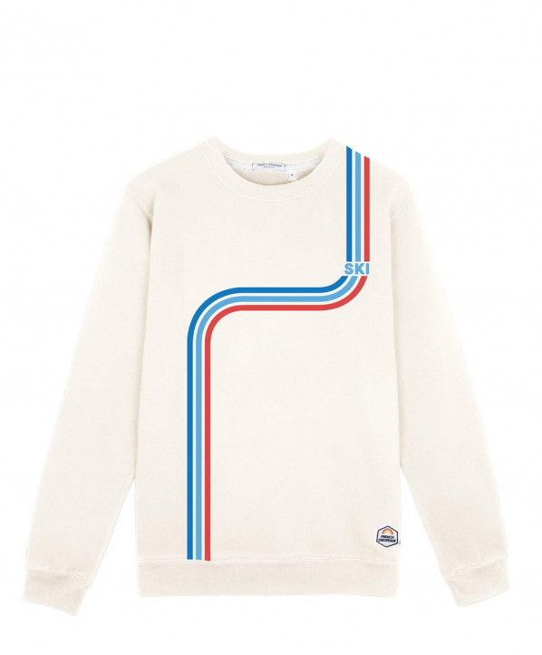 Magasin ski Paris : Sweatshirt homme Ski Lines  Coupe:Homme Couleur:Beige 