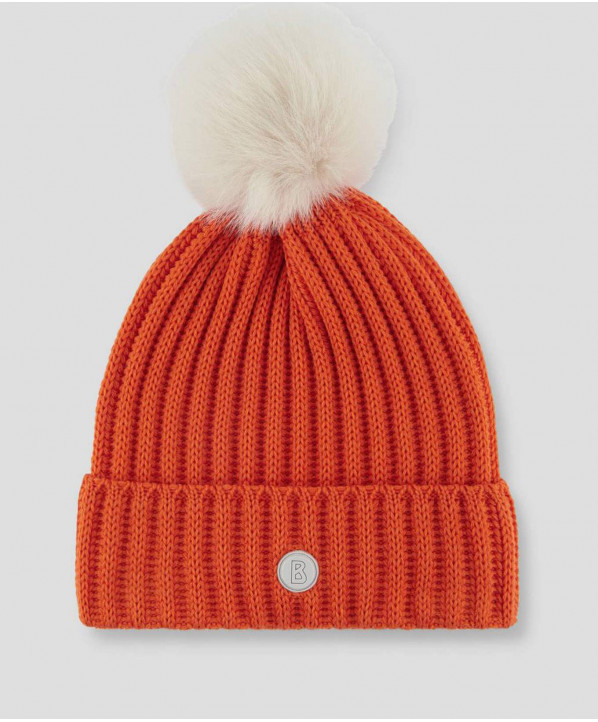 Magasin ski Paris : Bonnet femme Bogner Ranya Taille:TU Coupe:Femme Couleur:Orange 