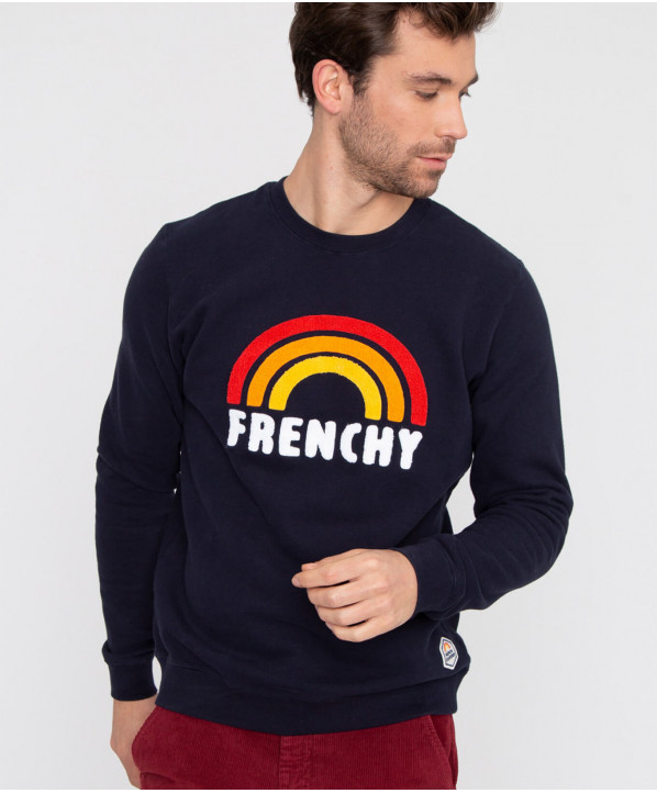 ski shop Paris : Sweatshirt homme Frenchy Bouclette  Gender:Men Couleur:Navy blue 