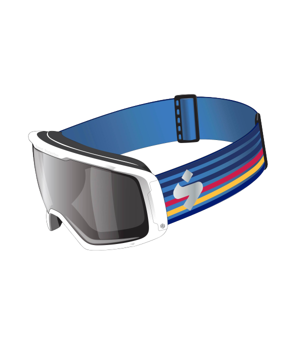 Magasin ski Paris : Masque de ski Sweet Protection Clockwork Max RIG Reflect Henrik Taille:TU Coupe:Mixte Couleur:Bleu & blanc 