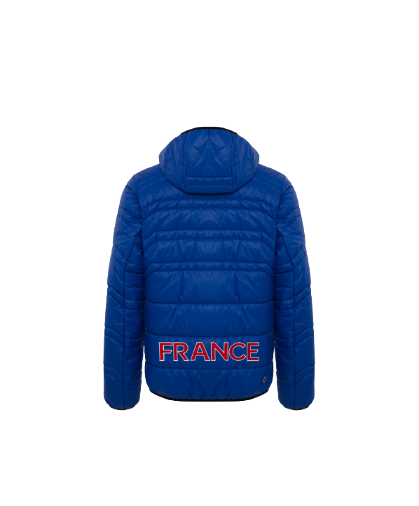 ski shop Paris : Colmar Replica France B1575 Men's down light jacket  Gender:Men Couleur:Blue & white & red 