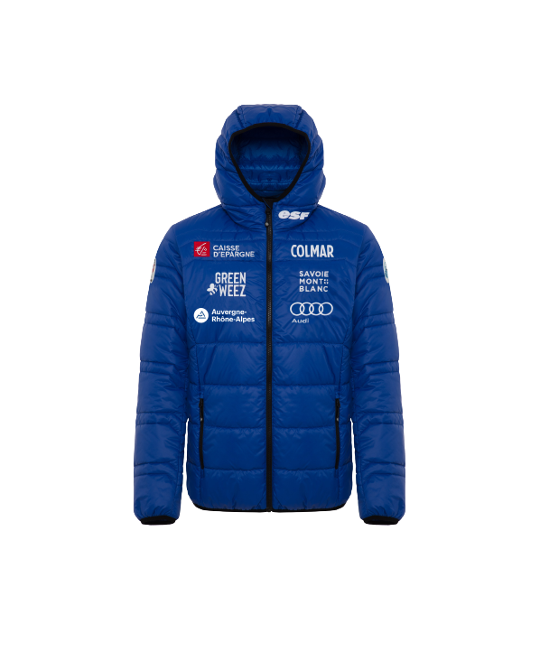 ski shop Paris : Colmar Replica France B1575 Men's down light jacket  Gender:Men Couleur:Blue & white & red 