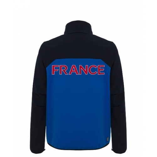Magasin ski Paris : SoftShell Colmar Replica France B1511  Coupe:Homme Couleur:Bleu &amp; blanc &amp; rouge 
