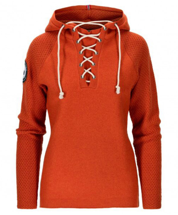 ski shop Paris : Amundsen BOILED HOODIE LACED Women's pullover  Gender:Women Couleur:Red 