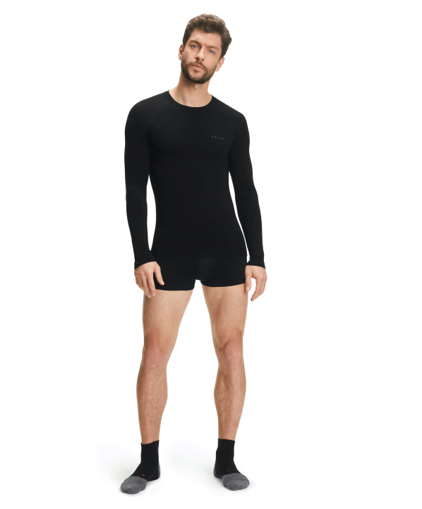 ski shop Paris : Falke Light Longsleeve Shirt Regular Men's baselayer top  Gender:Men Couleur:Black 