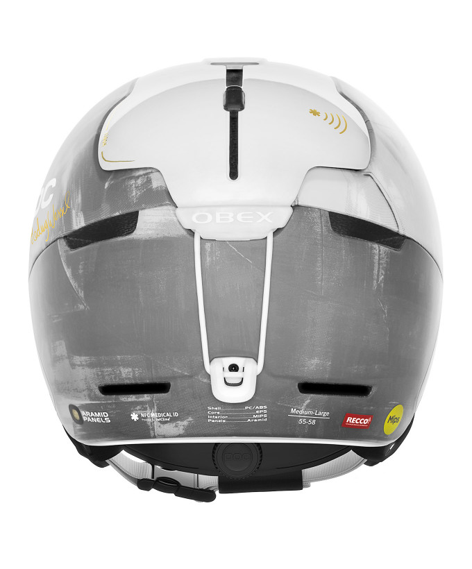 ski shop Paris : Poc Obex BC MIPS Hedvig Wessel Ed. ski Helmet  Gender:Unisex Couleur:Gris & blanc 