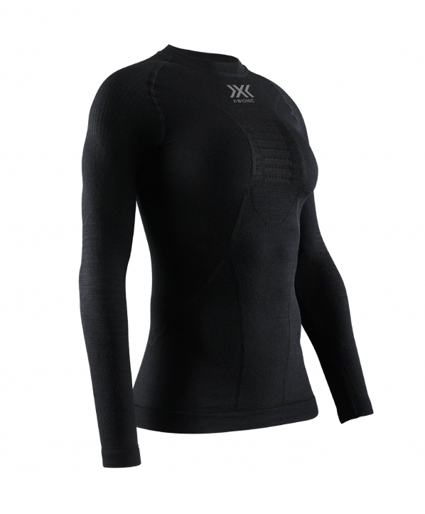 ski shop Paris : X-bionic Merino Women's baselayer top  Gender:Women Couleur:Black 