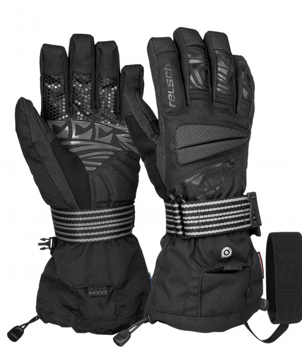 ski shop Paris : Reusch Sweeber with protections men's snowboard gloves  Gender:Men Couleur:Black 