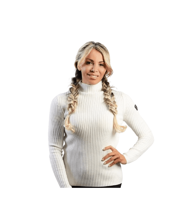 Magasin ski Paris : Pull femme Lacroix skis Vivier  Coupe:Femme Couleur:Blanc 