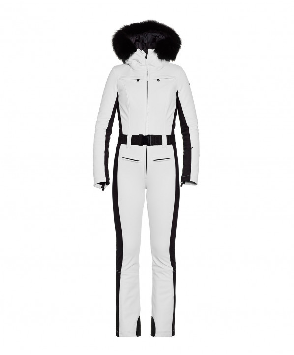 ski shop Paris : Goldbergh PARRY & fur Women's ski jumpsuit faux fur  Gender:Women Couleur:White 