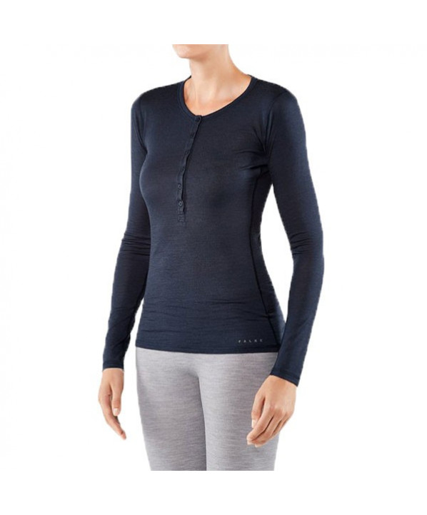 ski shop Paris : Sous vetement haut femme Falke Bouton  Gender:Women Couleur:Navy blue 