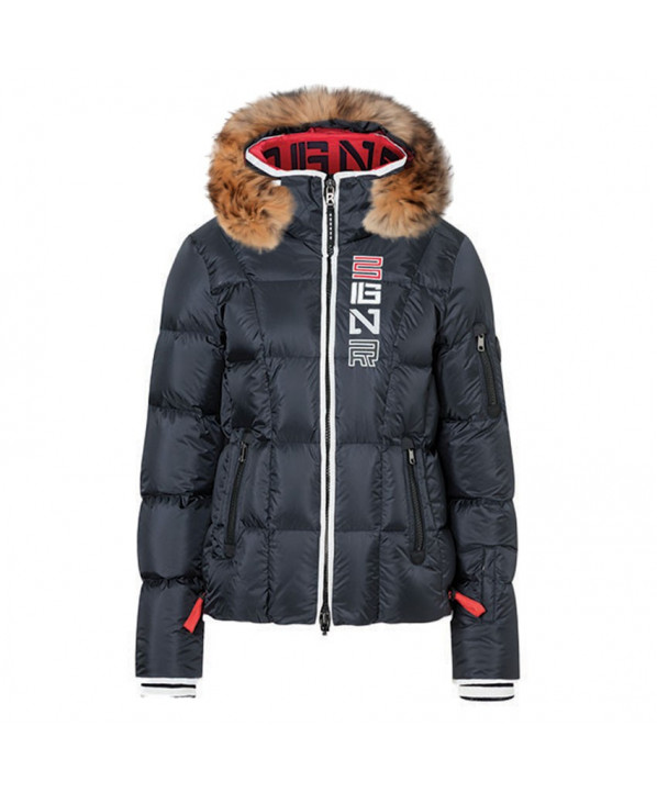 ski shop Paris : Giana women's ski jacket & Fur  Gender:Women Couleur:Navy blue 